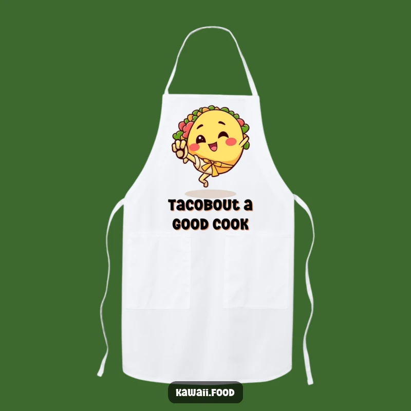 Funny Taco Karate Kick Apron, Kitchen Fun for Food Fighters