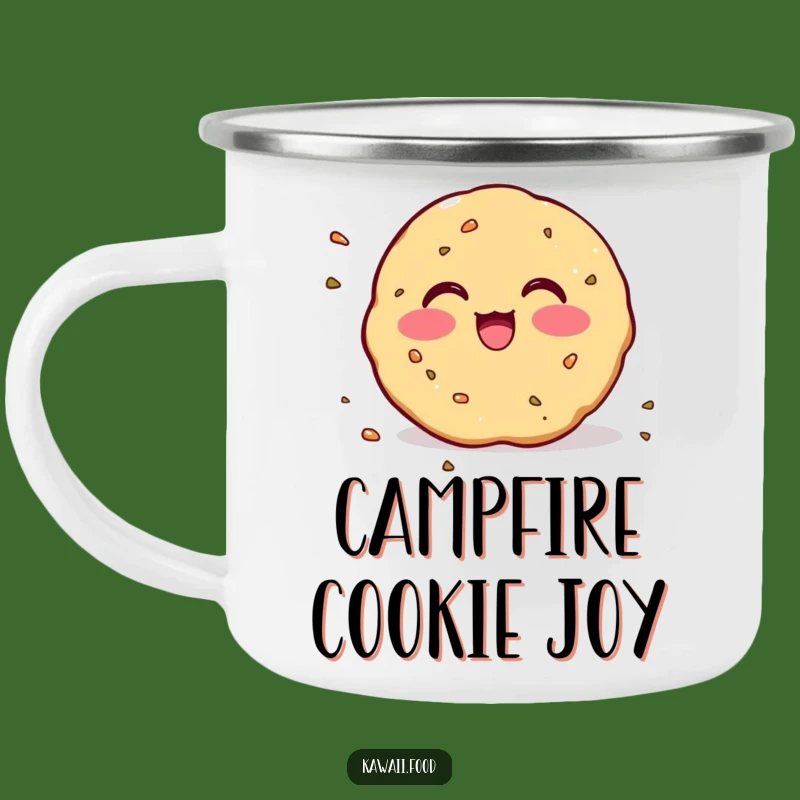 Funny Blushing Cookie Camping Mug: Sweet Excitement Cup, Perfect Funny Gift