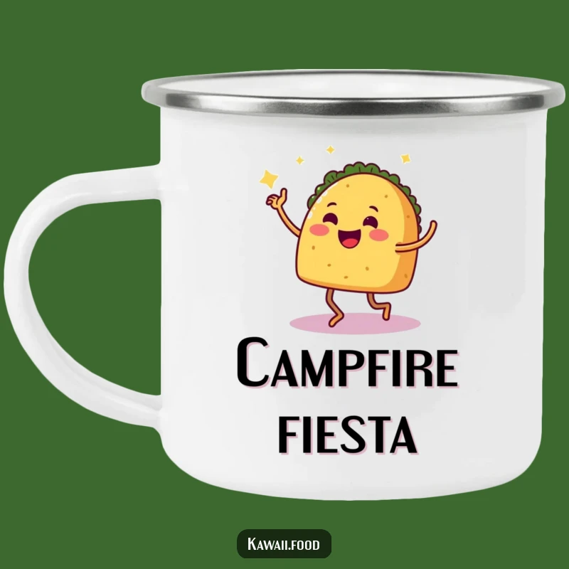 Funny Salsa Taco Camping Mug: Fiesta Adventure, Hilarious Foodie Gift!