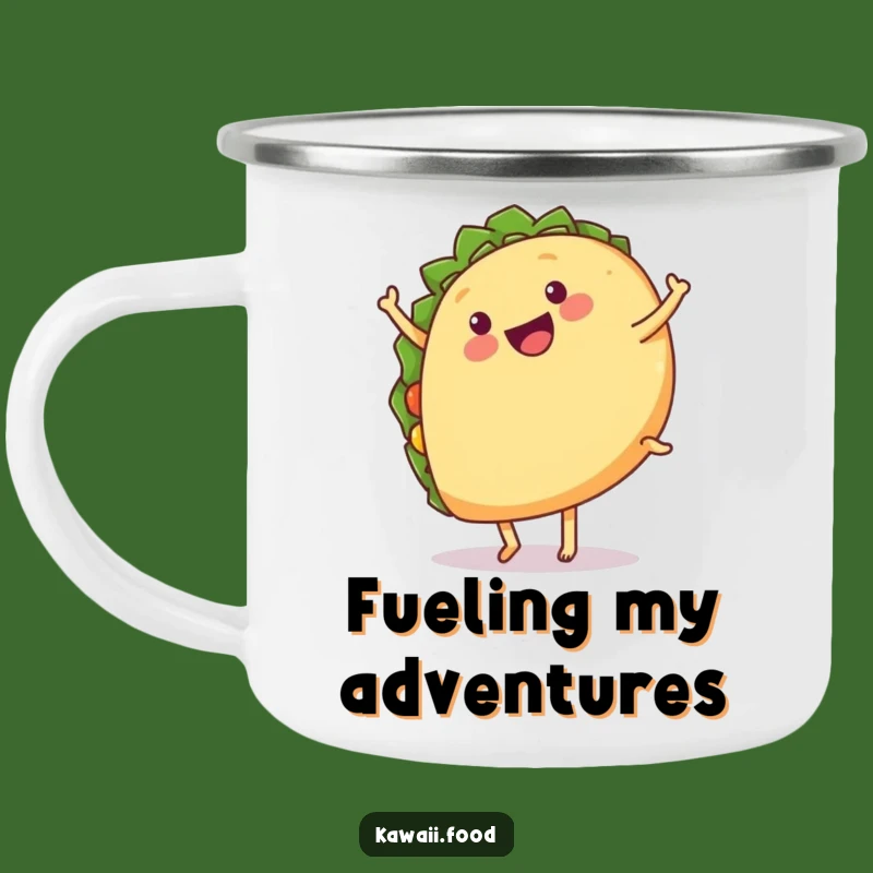 Funny Taco Cartwheel Camping Mug: Adventure with Fiesta Fun