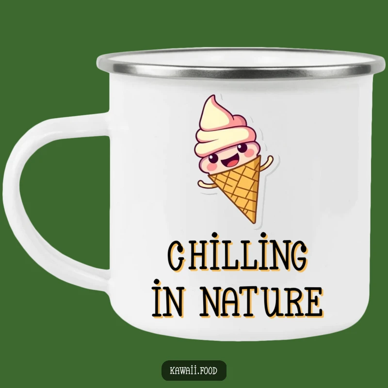 Funny Ice Cream Cone Camping Mug: Enjoy Sweet Sips on the Go