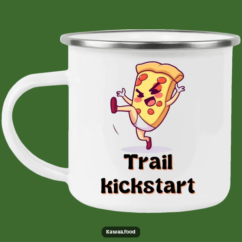 Funny Pizza Slice High Kick Camping Mug: Fuel Your Adventures
