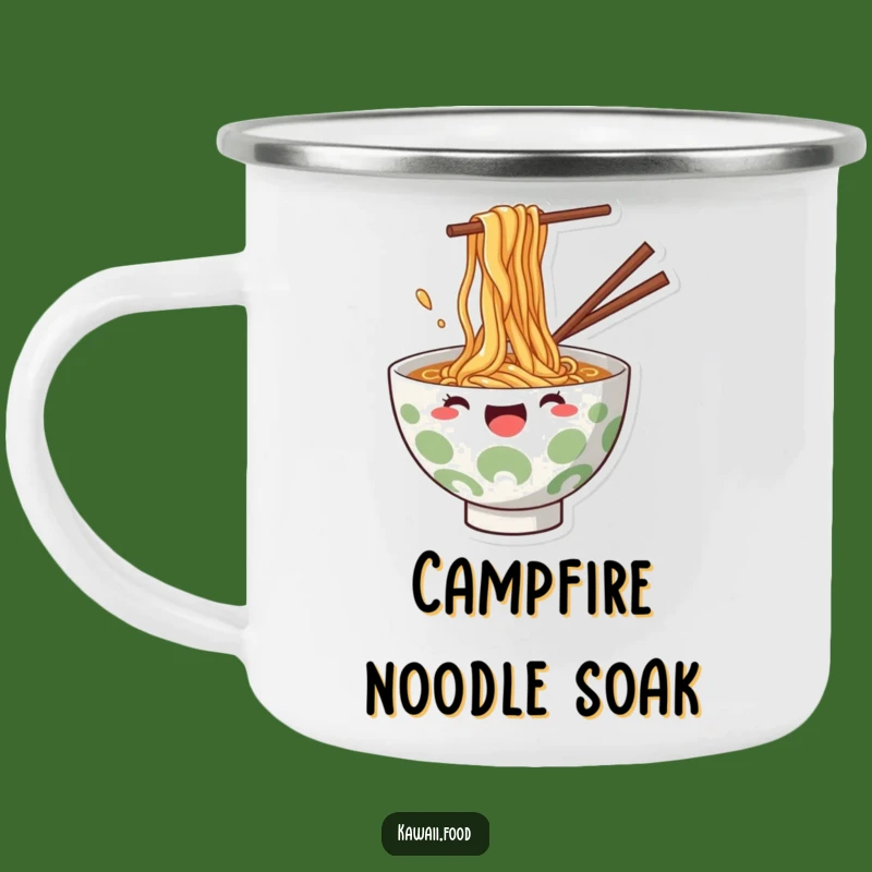 Funny Ramen Splash Camping Mug: Joyful Noodle Adventure Cup, Perfect Funny Gift