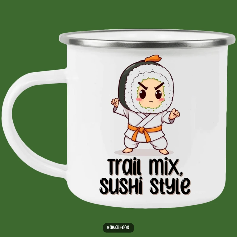 Funny Sushi Roll Karate Camping Mug: Power Your Adventures with Every Sip