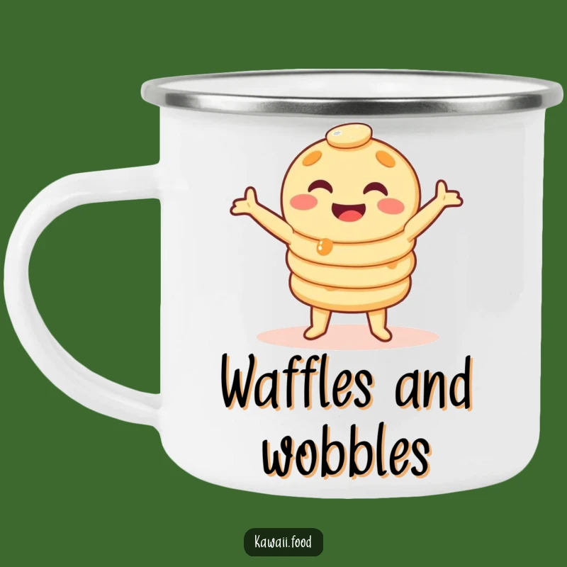 Funny Pancake Wobble Dance Camping Mug - Adventure Fuel for Laughs