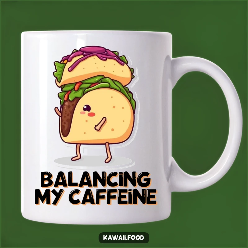 Funny Taco Burrito Balance Mug - Hilarious Mexican Food Humor Gift for Foodies