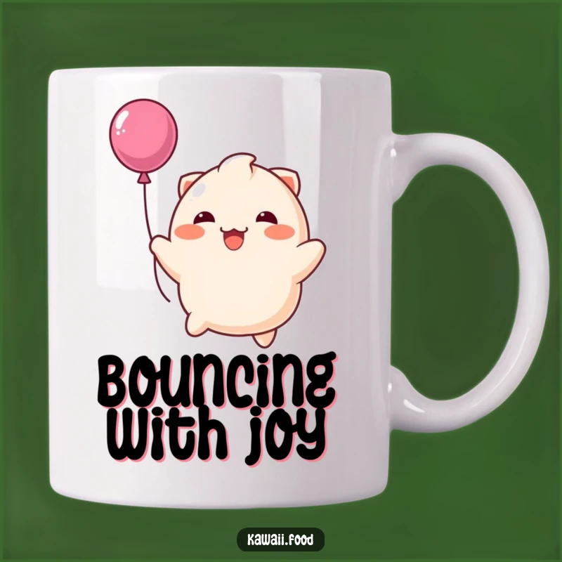 Funny Happy Dumpling Balloon Mug: Joyful & Whimsical Kitchen Gift