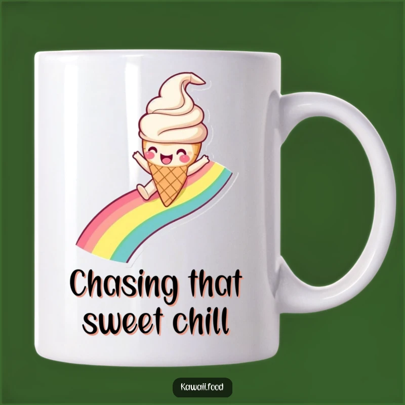 Funny Ice Cream Rainbow Slide Mug - A Gleeful Treat for Your Morning Coffee