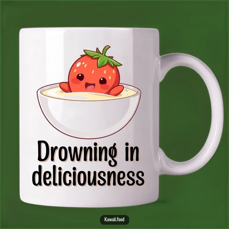 Funny Strawberry Swim Mug: Creamy Dilemma Treat, Perfect Funny Gift