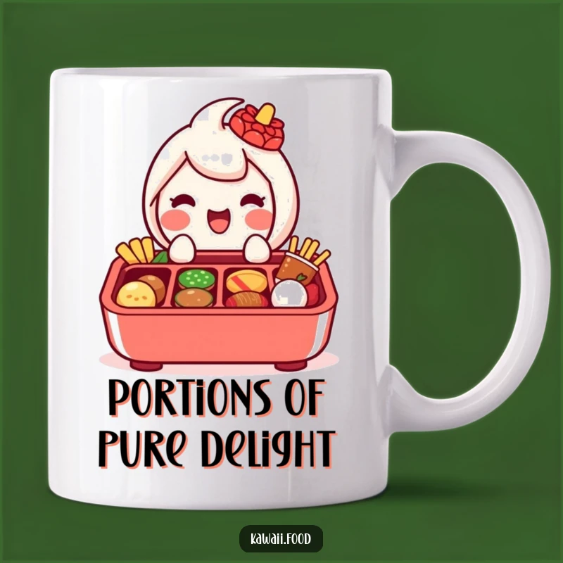 Funny Bento Box Mug: Delightful Meal Character Presenting Mini Foods, Perfect Gift