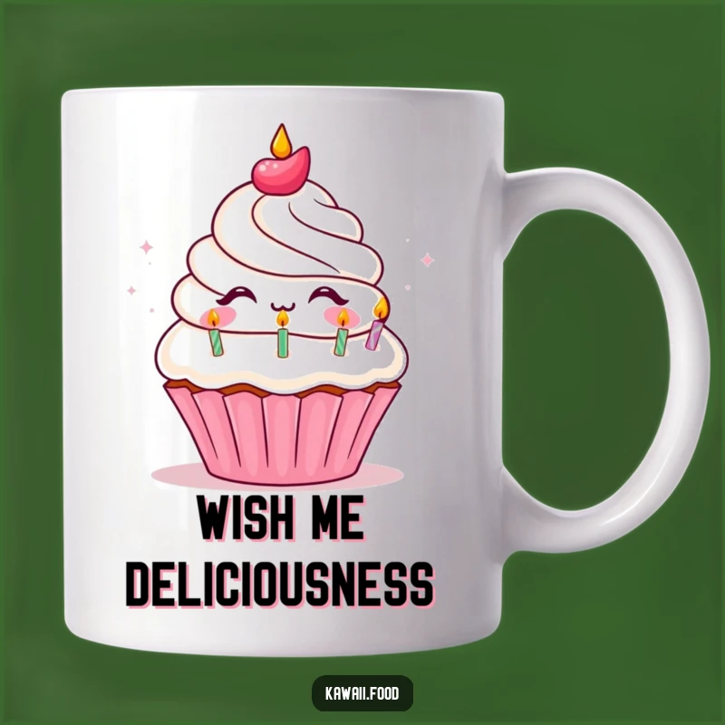 Funny Cupcake Birthday Mug - Delightful Character Blowing Candles, Perfect Funny Gift!