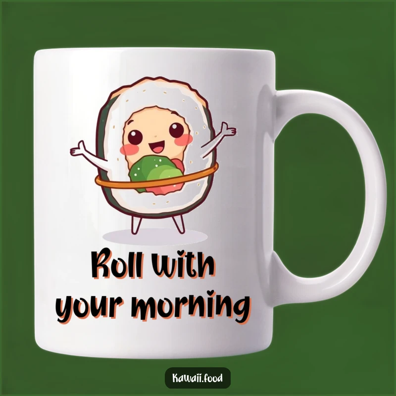 Funny Sushi Hula Hoop Mug, Hilarious Gift for Sushi Lovers