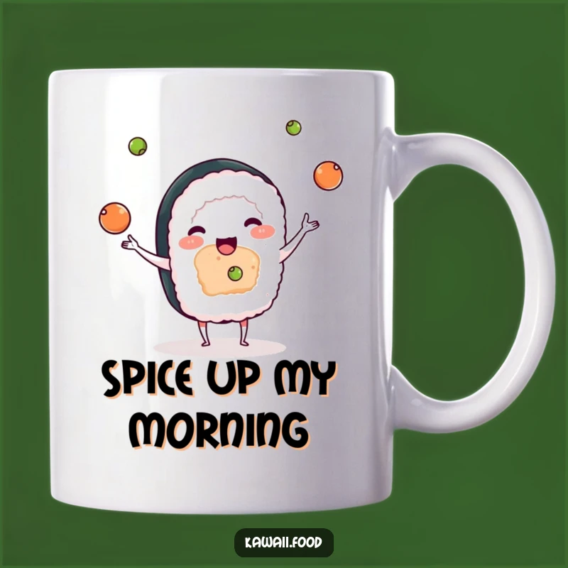 Funny Sushi Wasabi Juggling Mug - Playful Foodie Gift and Fun
