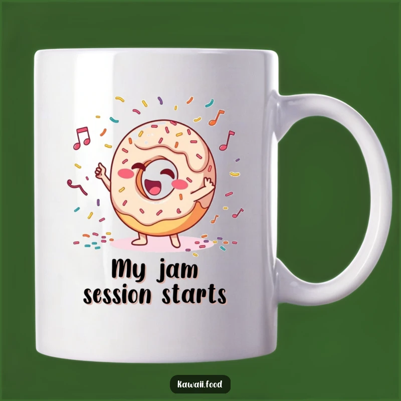 Funny Donut Conductor Mug: Giggling Character Leading Sprinkle Orchestra, Perfect Quirky Gift