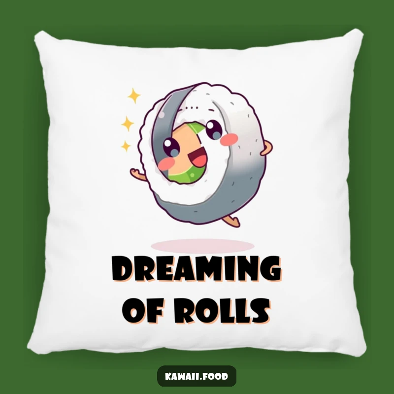 Funny Sushi Roll Cartwheel Pillow - Cozy Comfort with a Hilarious Foodie Twist!