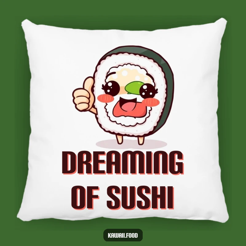 Funny Sushi Roll Thumbs Up Pillow - Cozy Culinary Comfort