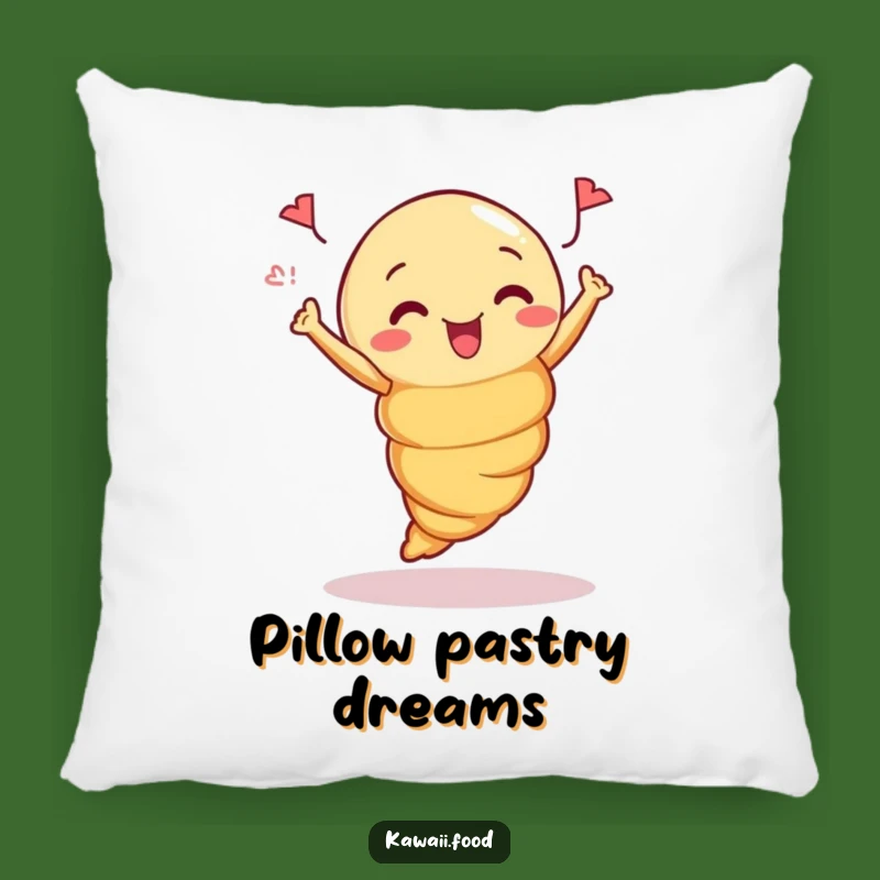 Funny Croissant Jump Pillow: Cozy Pastry Cushion, Perfect Funny Gift