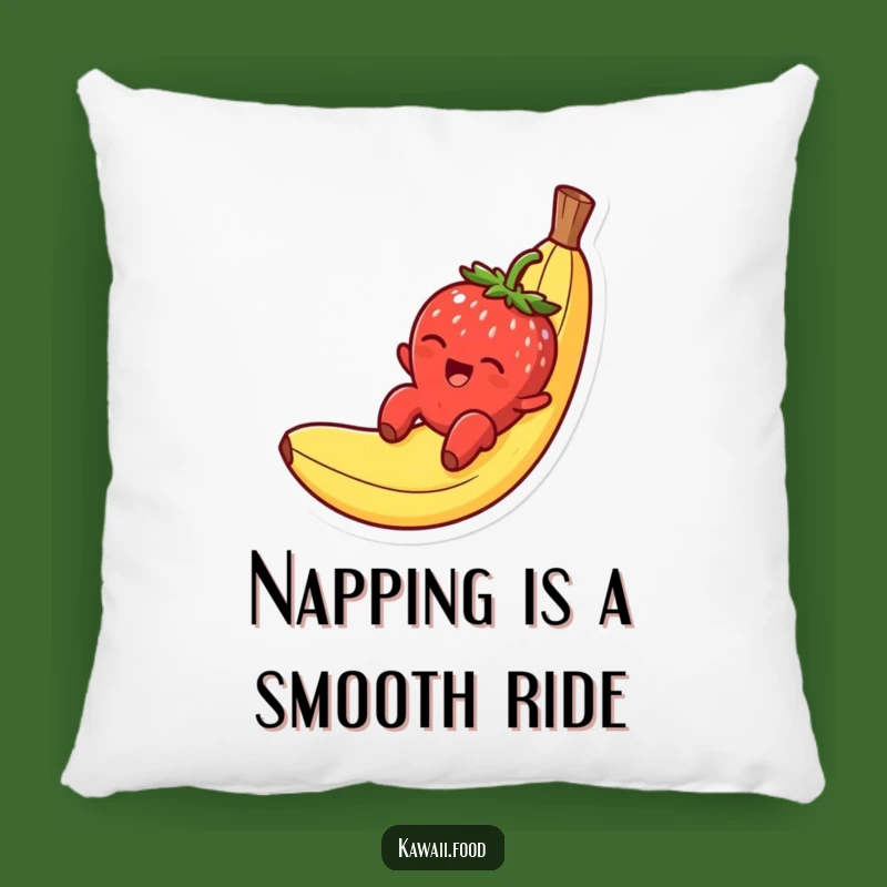 Funny Strawberry Banana Peel Pillow, Comfy and Cheerful Decor