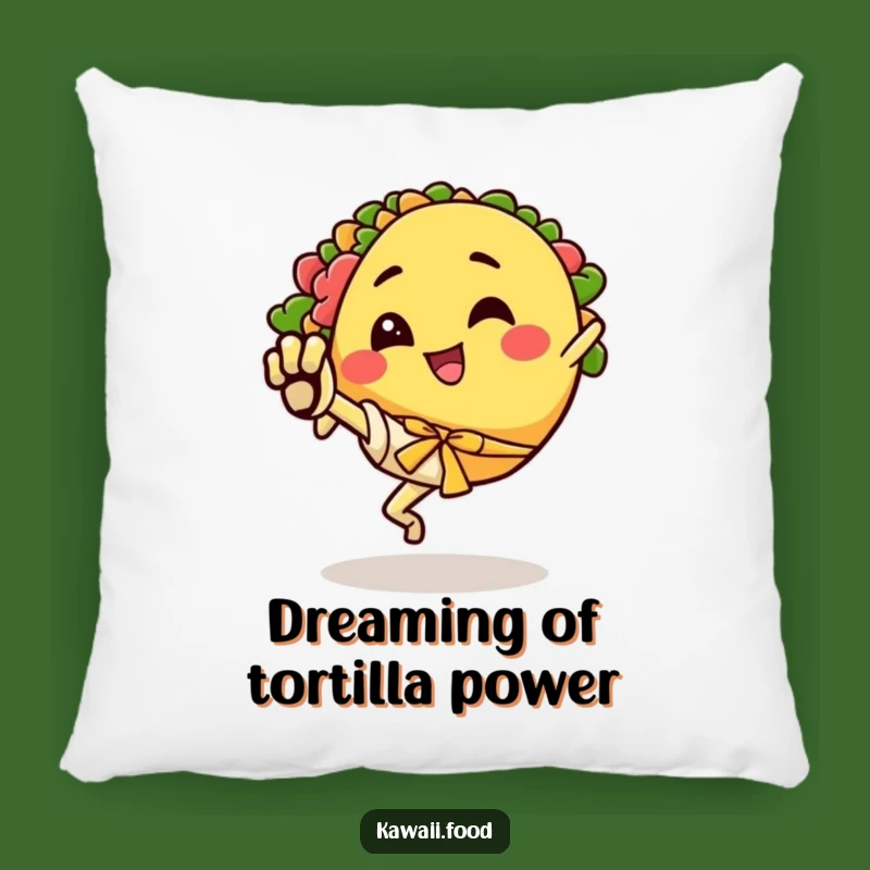 Funny Taco Karate Kick Pillow, Comfy and Energetic Decor