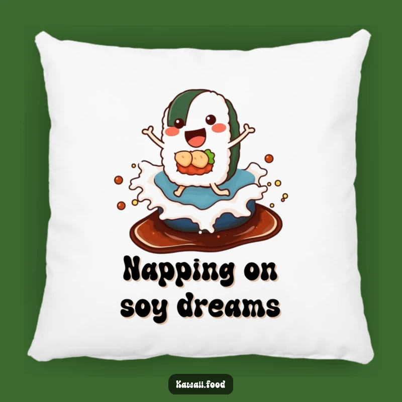 Funny Sushi Soy Sauce Wave Pillow - Soft and Comfy Accent for a Cozy, Humorous Atmosphere