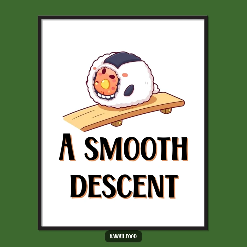 Funny Sushi Ramp Digital Print: Smooth Art for Instant Ease