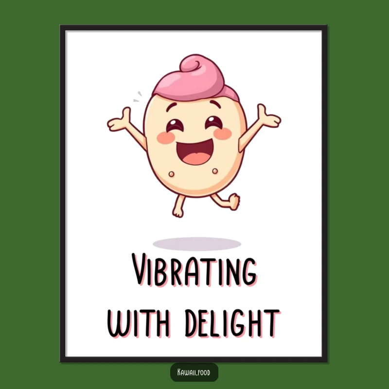 Funny Candy Character Digital Art: Bouncing Enthusiasm, Instant Funny Gift