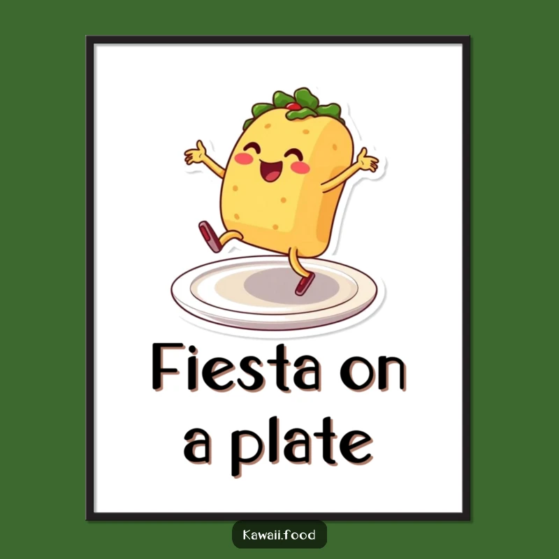 Funny Dancing Taco Digital Art: Instant Fiesta, A Hilarious Gift Download!