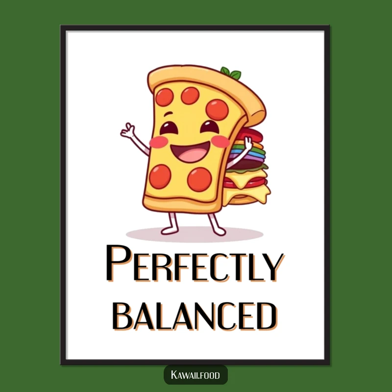 Funny Pizza Topping Balance Digital Art - Instant Delicious Decor for Your Walls!