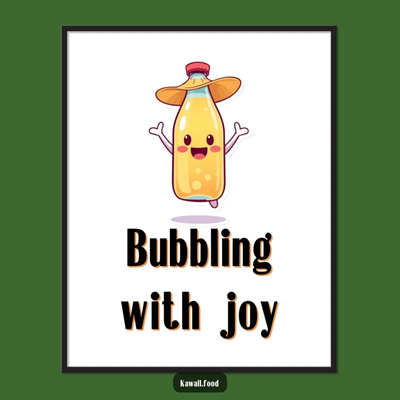 Instant Fun: Funny Soda Bottle Digital Art - Straw Hat Jump, Downloadable Funny Gift