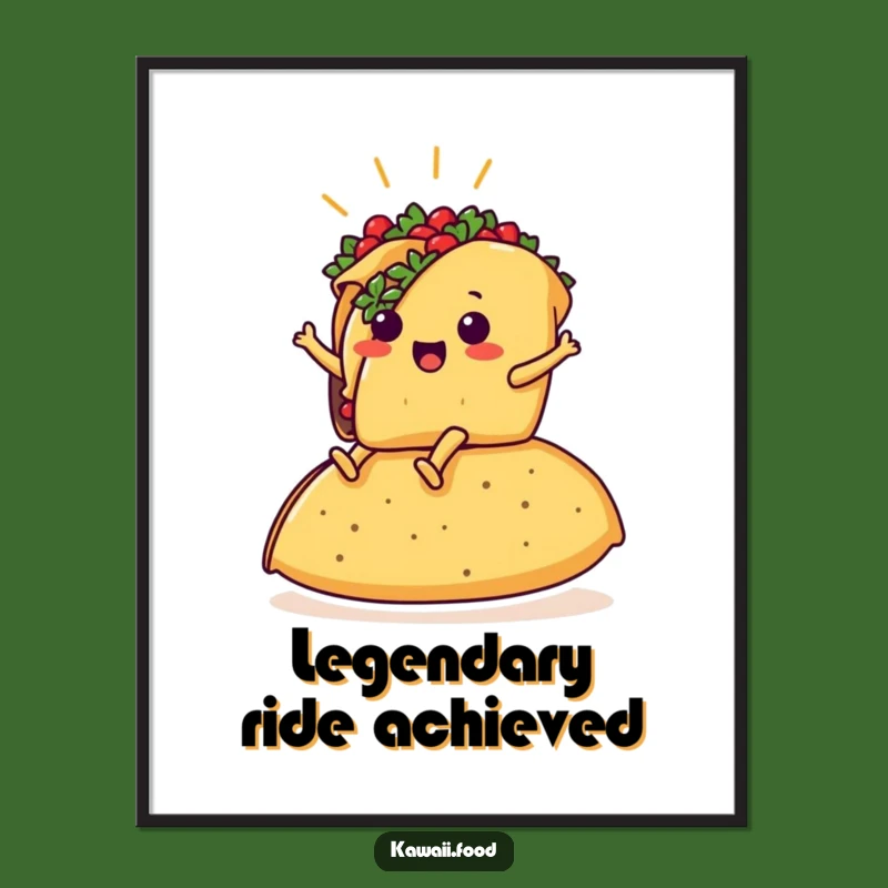 Funny Taco Fiesta Digital Art: Hilarious Mexican Food Wall Decor Gift