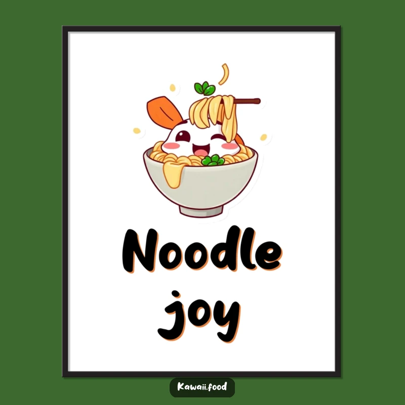 Funny Ramen Slurp Digital Art - Instant Cheerful Decor for Your Walls!