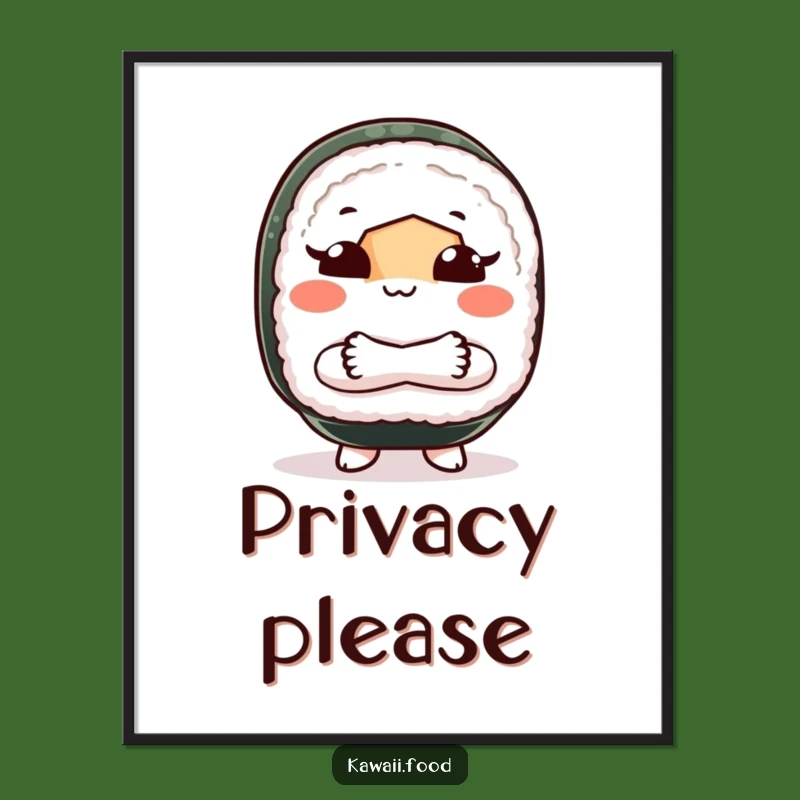 Funny Sushi Shoo Digital Art: Sassy Wall Decor, Perfect Gift