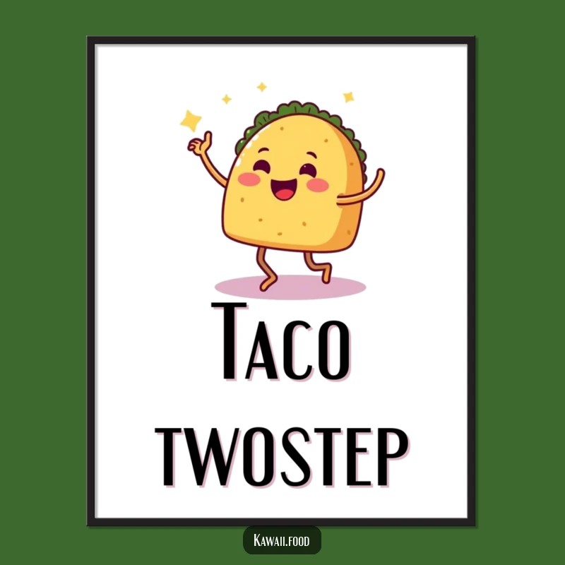 Funny Salsa Taco Digital Art: Fiesta Dance Decor, Hilarious Foodie Gift Print!