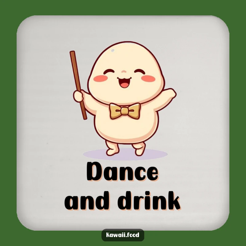 Funny Dumpling Waltz Coaster: Happy Character, Party Humorous Gift