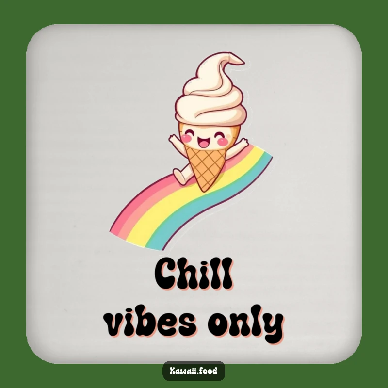 Funny Ice Cream Rainbow Slide Coaster - Protect Surfaces with Gleeful Style!