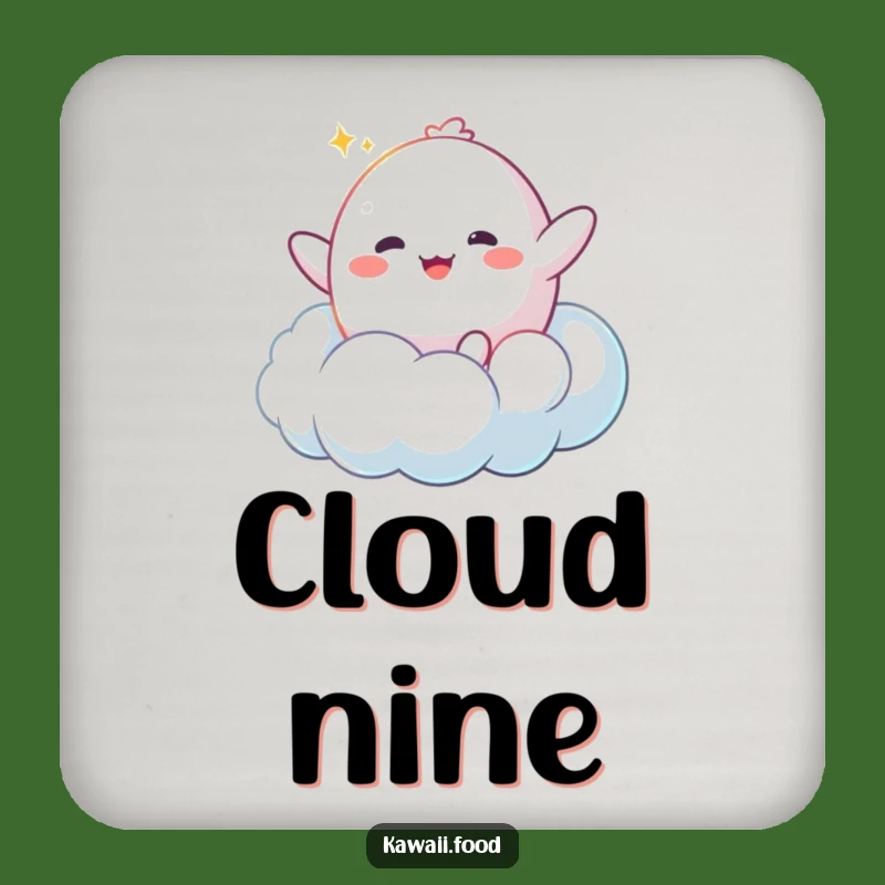 Funny Mochi Cloud Coaster Set: Dreamy Drinks - Adorable Funny Gift