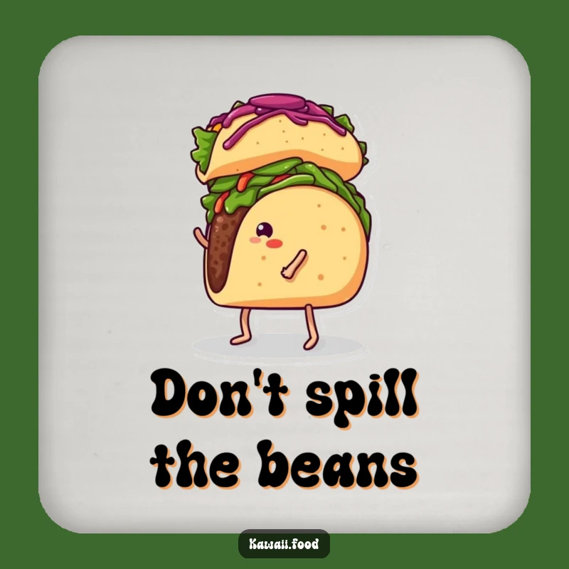 Funny Taco Burrito Balance Coaster Set - Protect Surfaces with Humorous Foodie Art