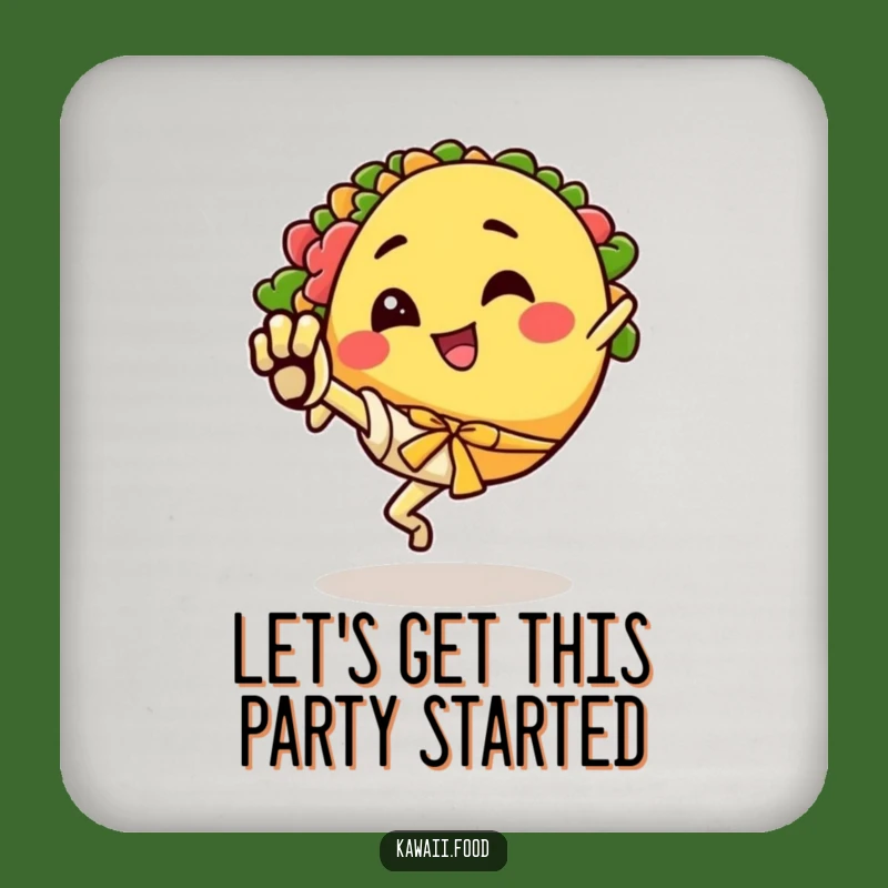 Funny Taco Karate Kick Coaster, Protect Surfaces with Spicy Flair