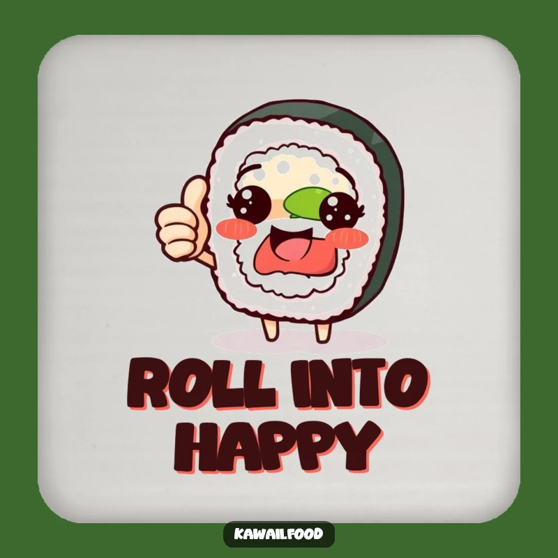 Funny Sushi Roll Thumbs Up Coaster - Protect Surfaces with Flair
