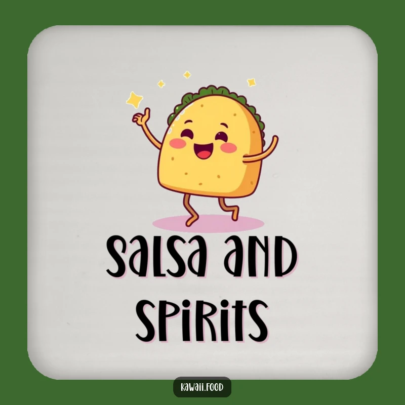 Funny Salsa Taco Coaster: Fiesta Protection, Hilarious Table Gift!