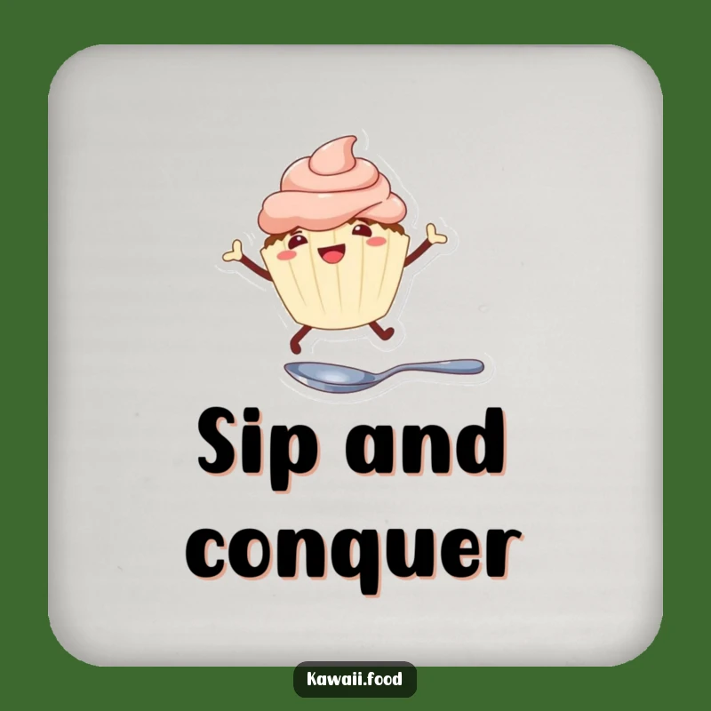 Funny Cupcake Leaping Coaster Set: Sweet Protection for Your Surfaces