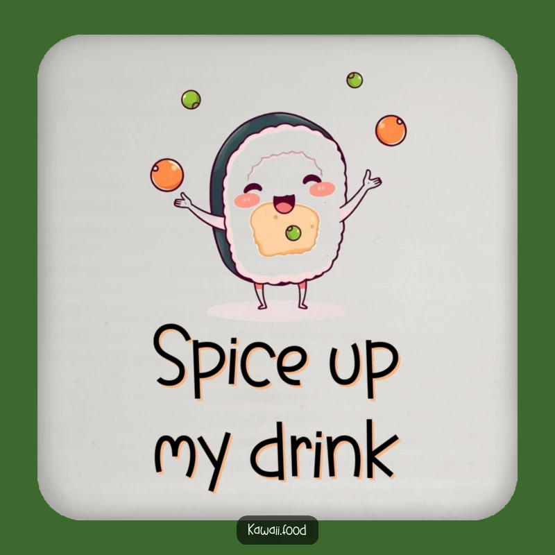 Funny Sushi Wasabi Juggling Drink Coaster - Playful Protection for Surfaces