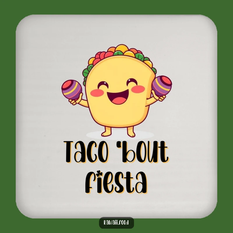 Funny Taco Maracas Coasters - Protect Surfaces with Hilarious Fiesta Fun!