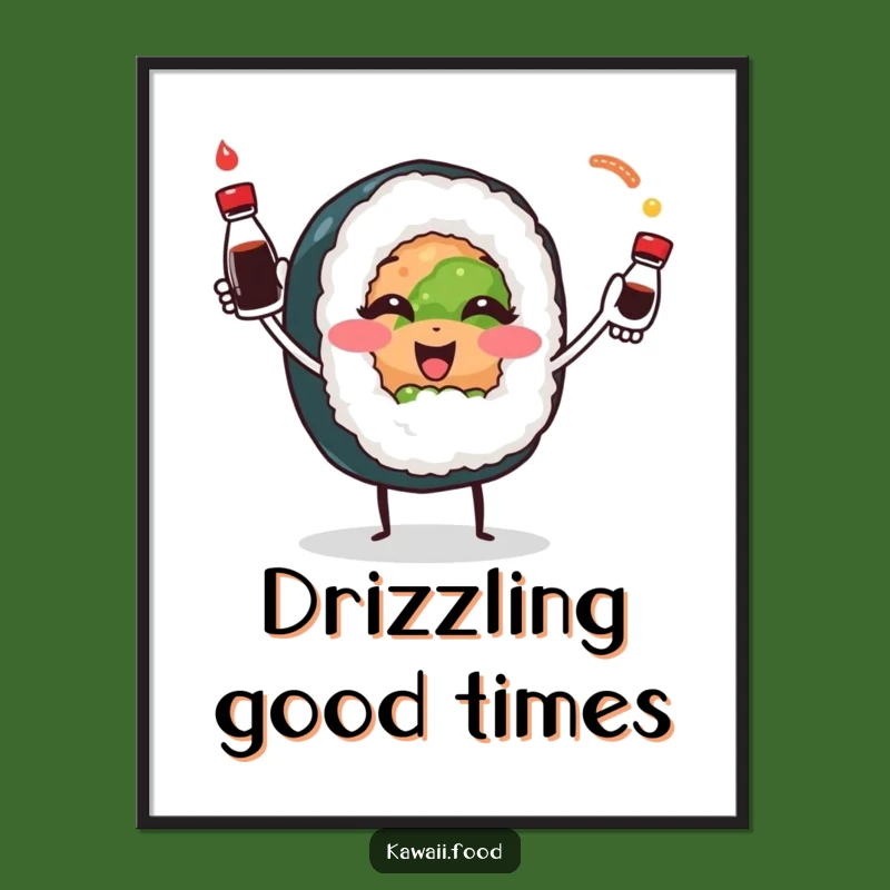 Funny Sushi Juggling Poster: Hilarious Wall Art & Unique Funny Gift