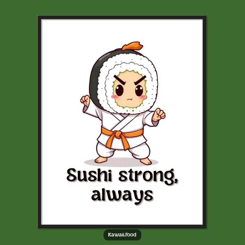Funny Sushi Roll Karate Poster: Add a Kick of Humor to Your Walls