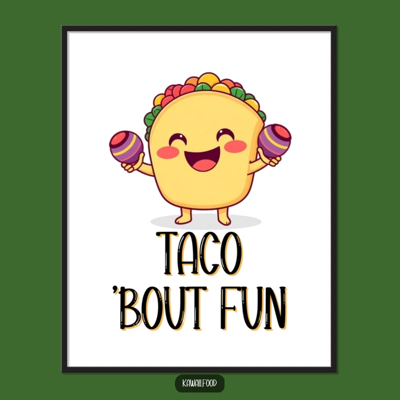 Funny Taco Maracas Poster - Vibrant Wall Art for a Festive Atmosphere!