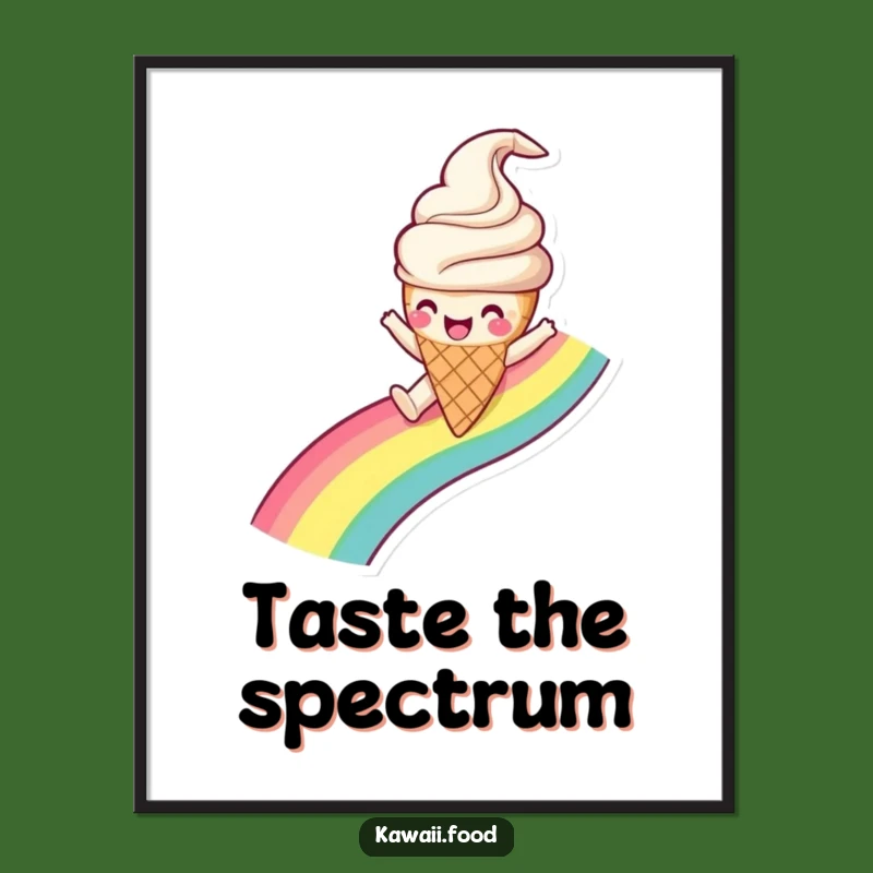 Funny Ice Cream Rainbow Slide Poster - Bring Gleeful Art Home!