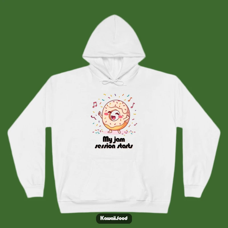 Funny Donut Conductor Hoodie: Cozy Giggling Character Leads Sprinkle Symphony Warm Gift