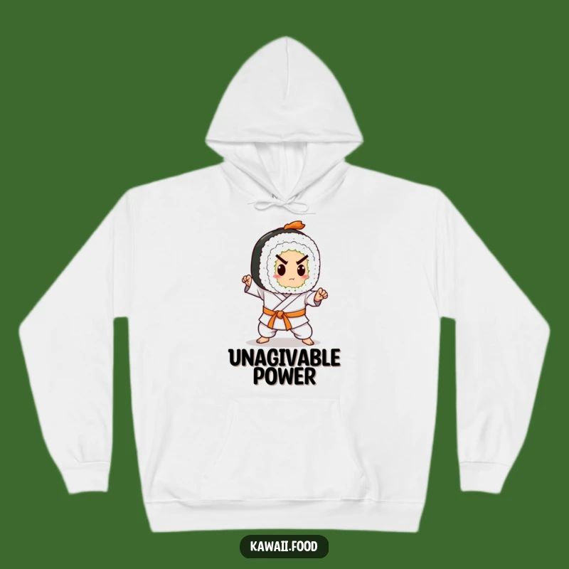 Cozy Funny Sushi Roll Karate Hoodie: Stay Warm with Martial Arts Flavor
