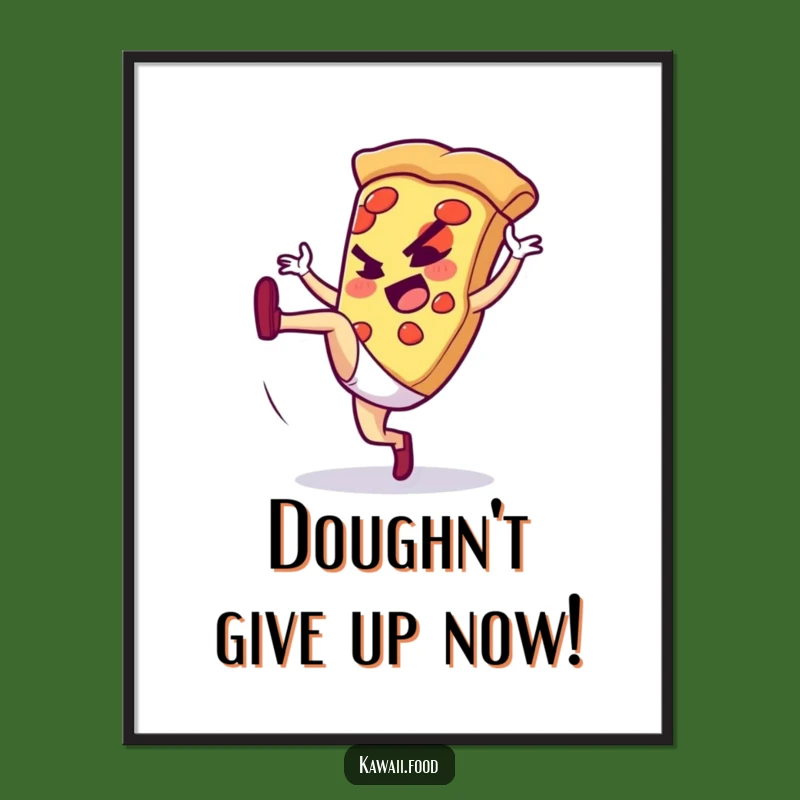 Free Printable Wall Art: Pizza Kicking Style, Bold Downloadable Decor